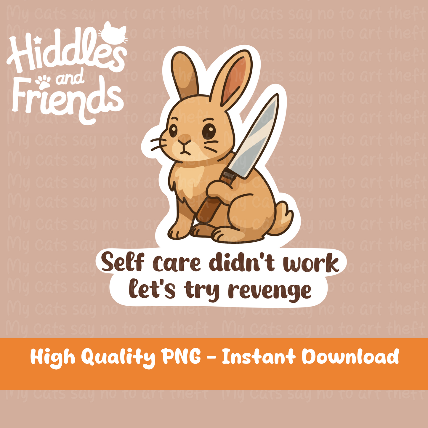 Self Care Didn't Work Woodland Bunny Sticker