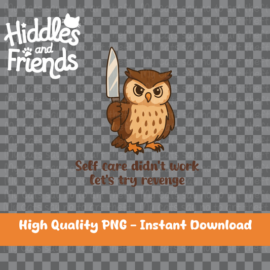 Self Care Didn't Work Woodland Owl Sticker