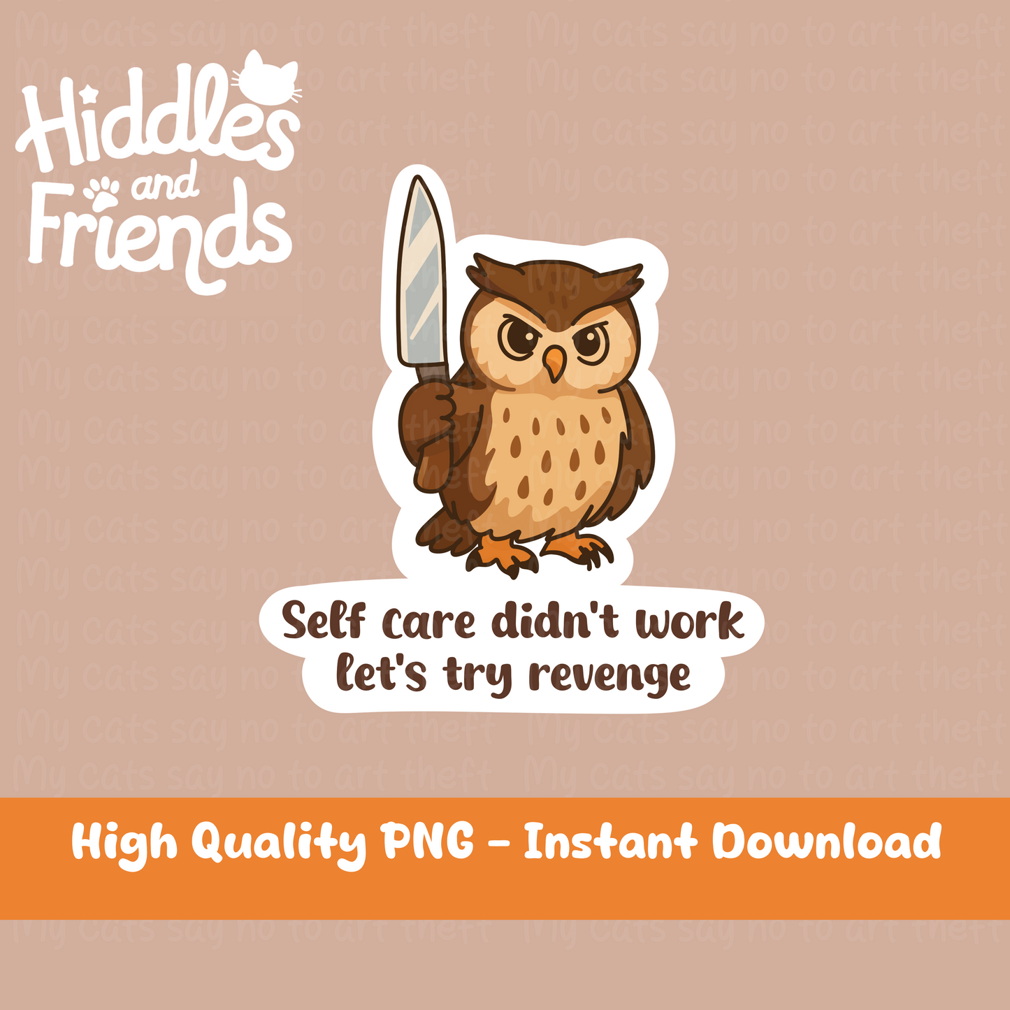 Self Care Didn't Work Woodland Owl Sticker