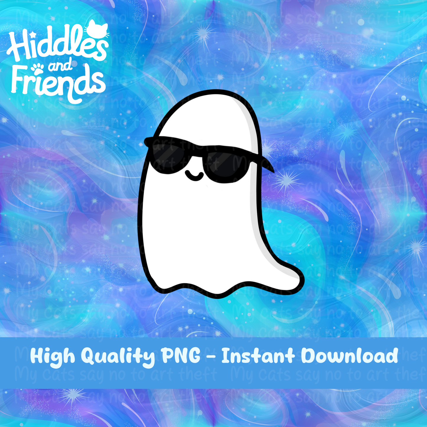 Cool Summer Ghost Sticker