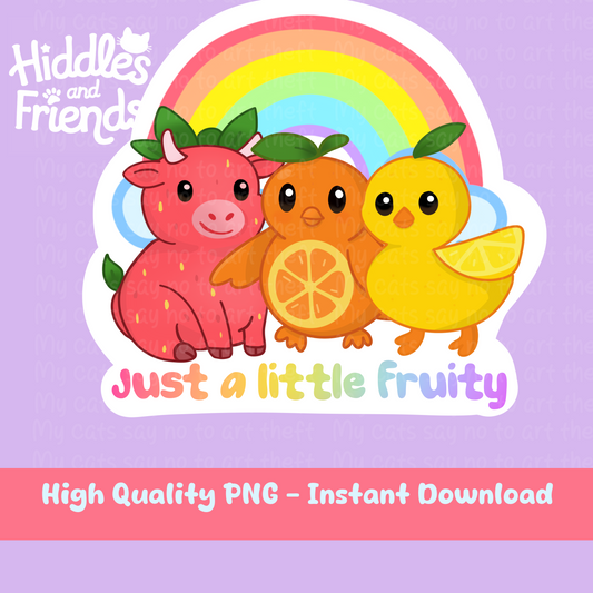 Just a Little Fruity PNG Sticker