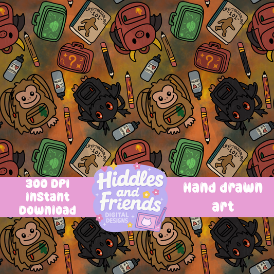 Cryptid Backpack Seamless File