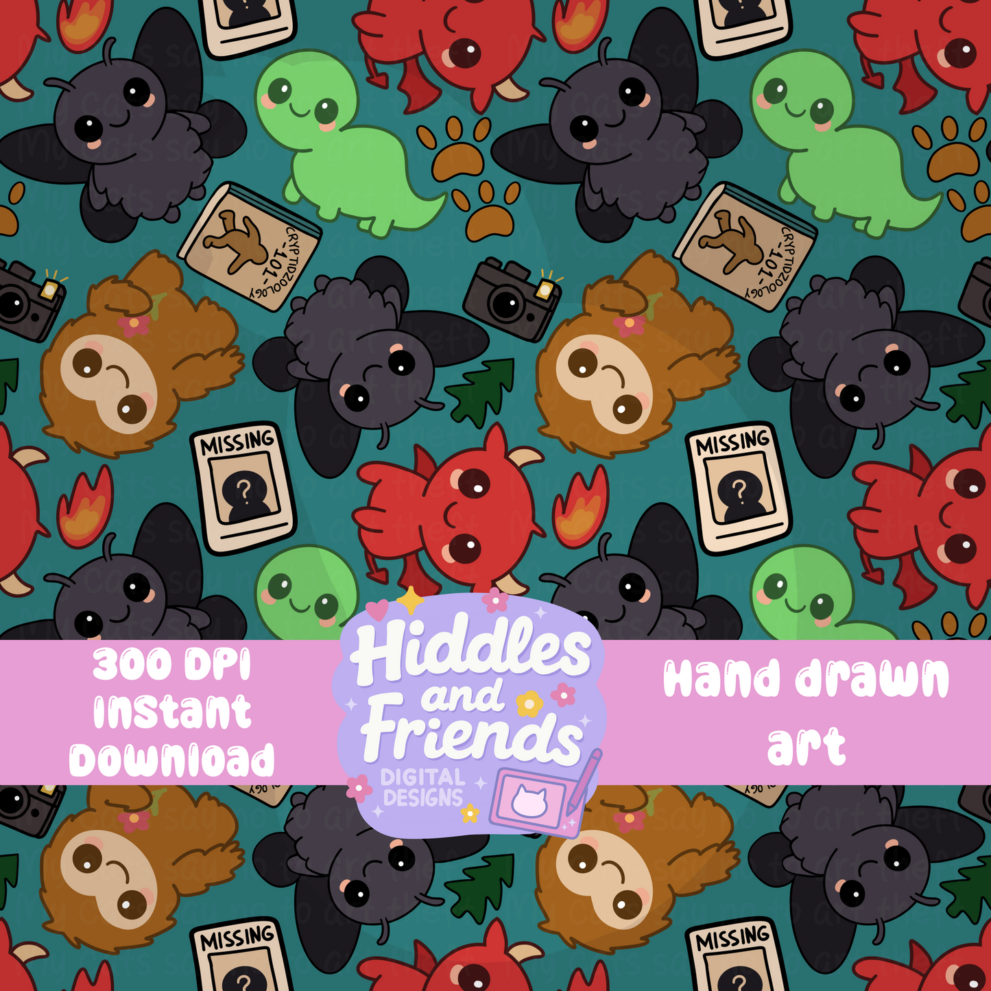 Chibi Cryptid Seamless File