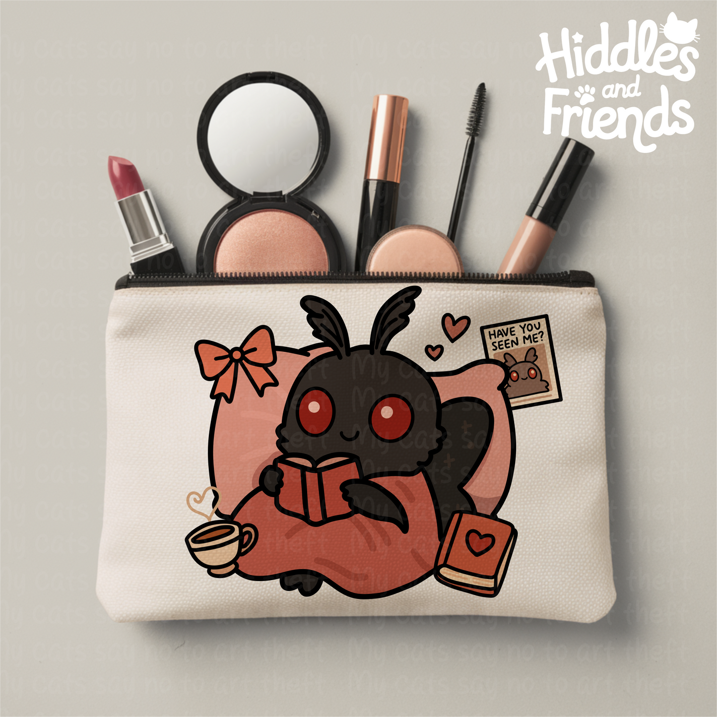 Bookish Coquette Mothman Digital Sticker