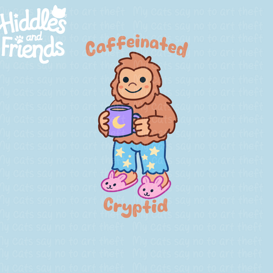 Digital Bigfoot Sticker – Caffeinated Cryptid