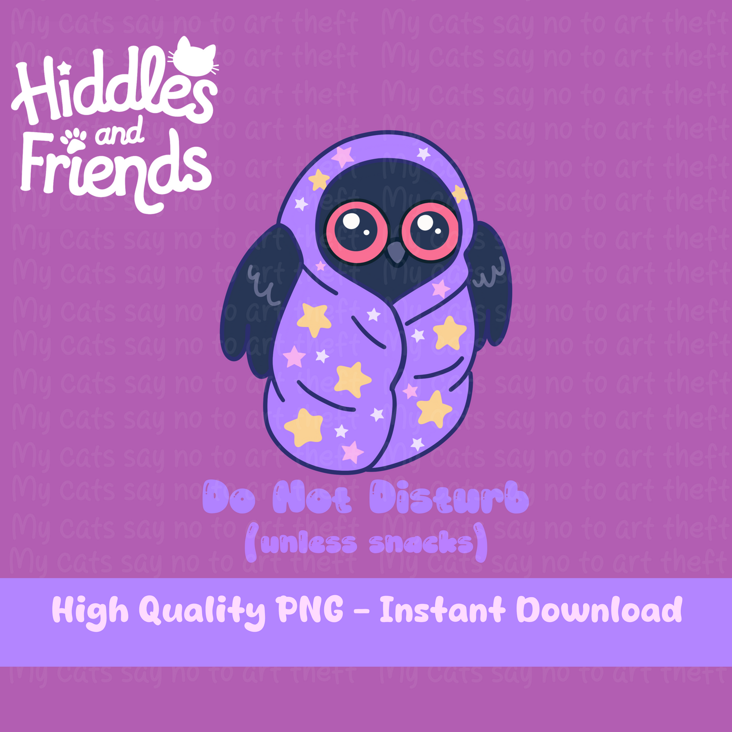 Digital Mothman Sticker – Do Not Disturb (Unless Snacks)