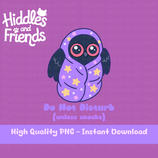 Digital Mothman Sticker – Do Not Disturb (Unless Snacks)