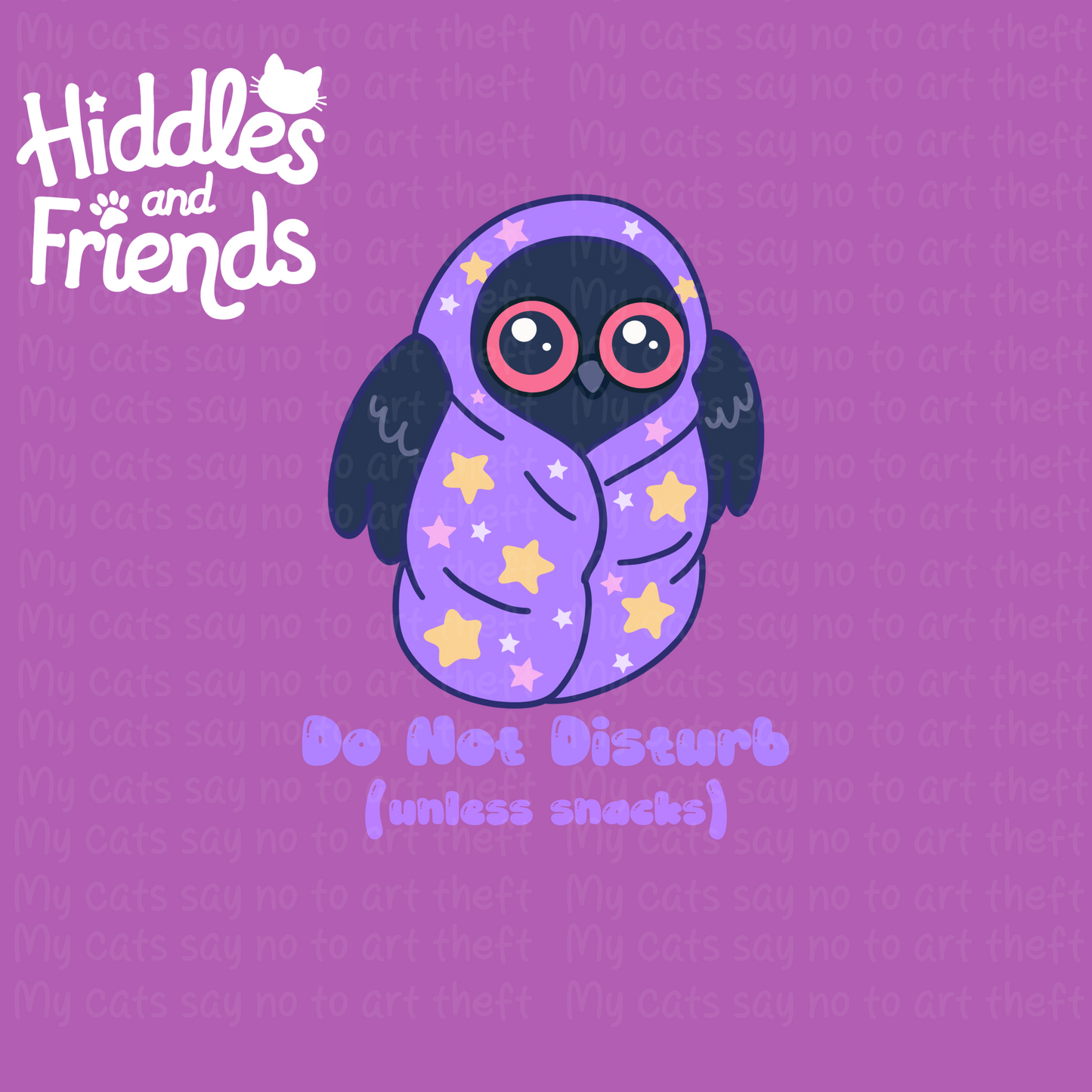 Digital Mothman Sticker – Do Not Disturb (Unless Snacks)