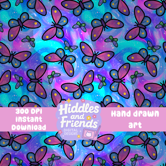 Butterfly Bliss Seamless Background