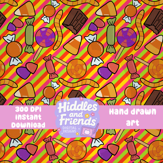 Halloween Candy Seamless File