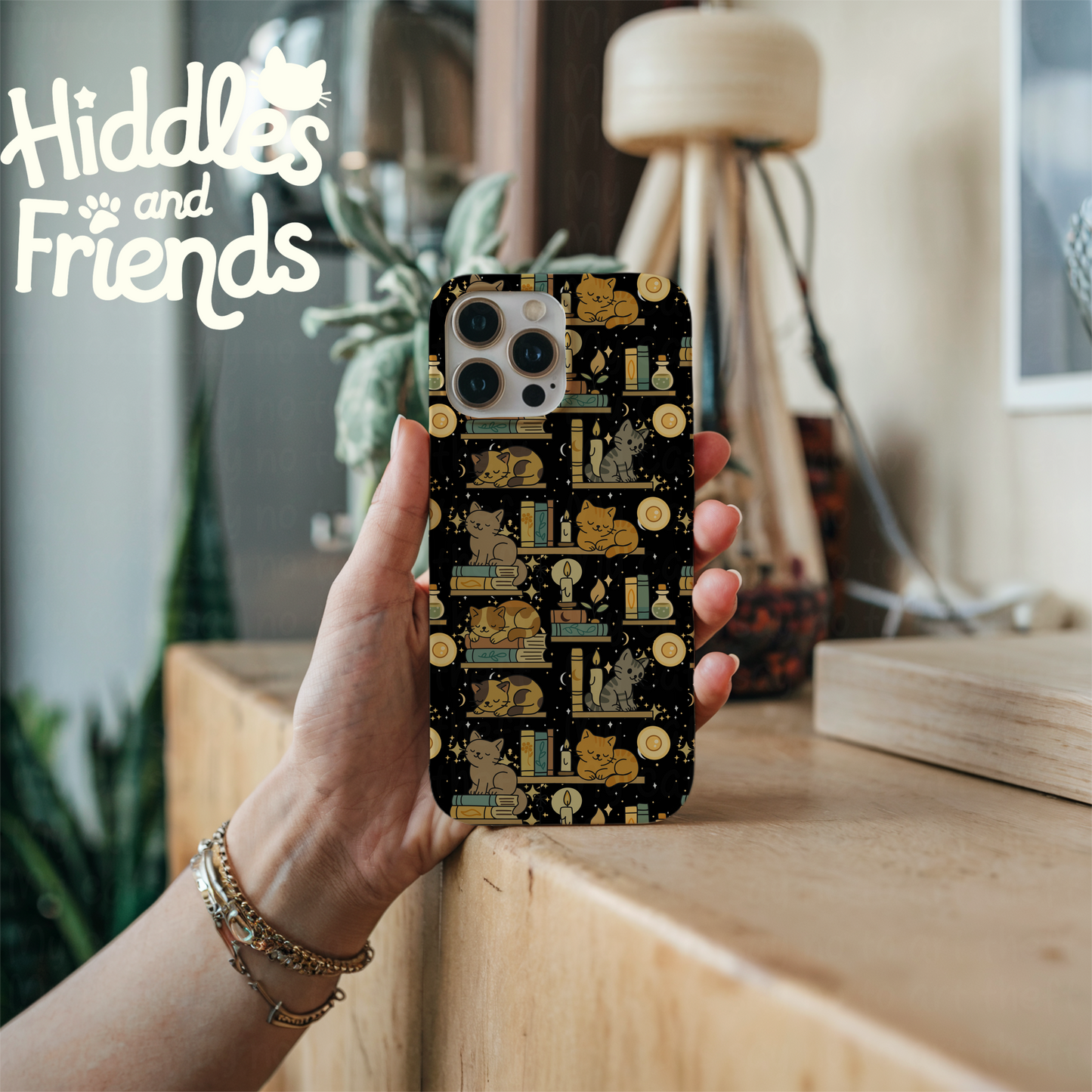 Cozy Bookshelf Cats Seamless File