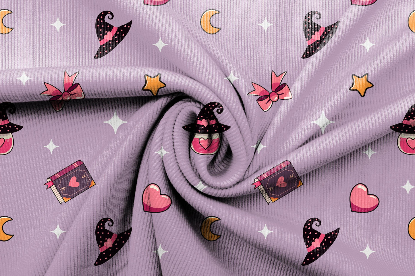 Witchy Valentines Seamless Pattern
