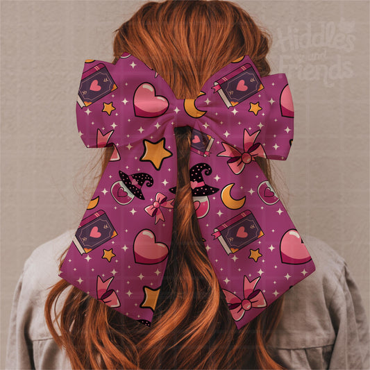 Pink Witchy Valentine Seamless Pattern