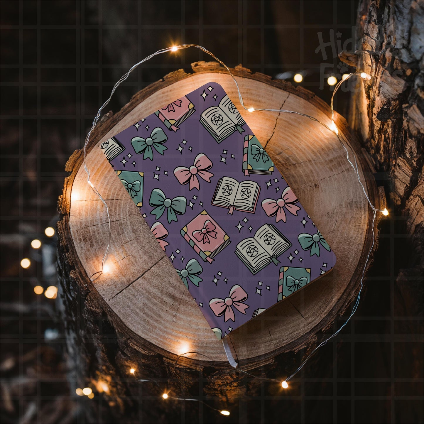 Bows and Books Seamless Pattern