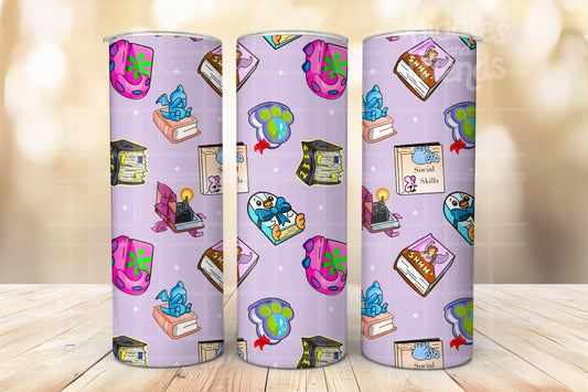 Nostalgia Books Large Seamless Pattern