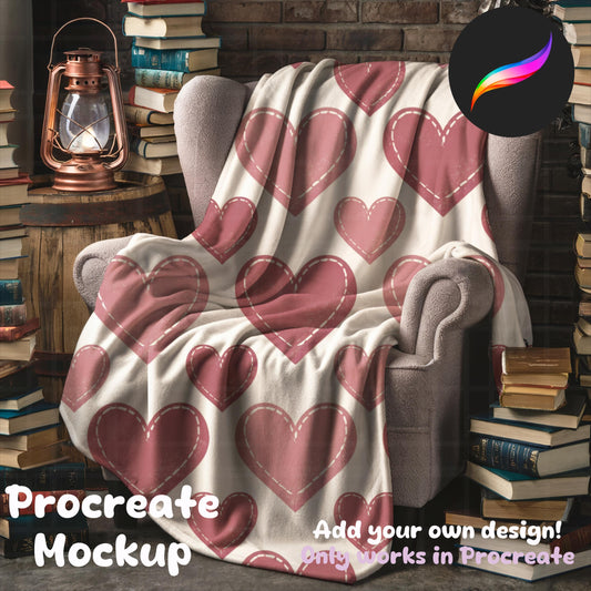 Blanket Mockup for Procreate