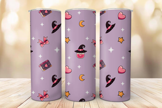 Witchy Valentines Seamless Pattern