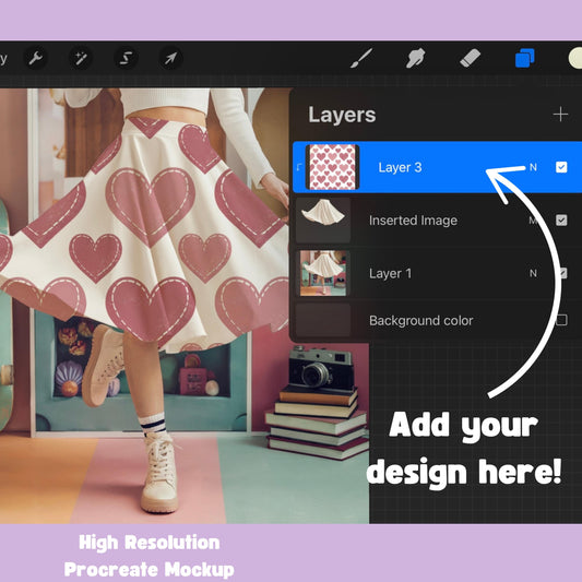 Skater Skirt Mockup for Procreate