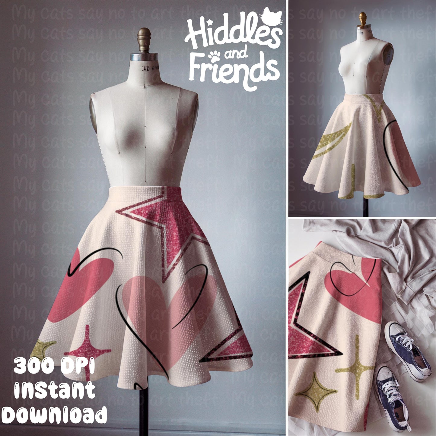 Skater Skirt Trio Mockup for Procreate