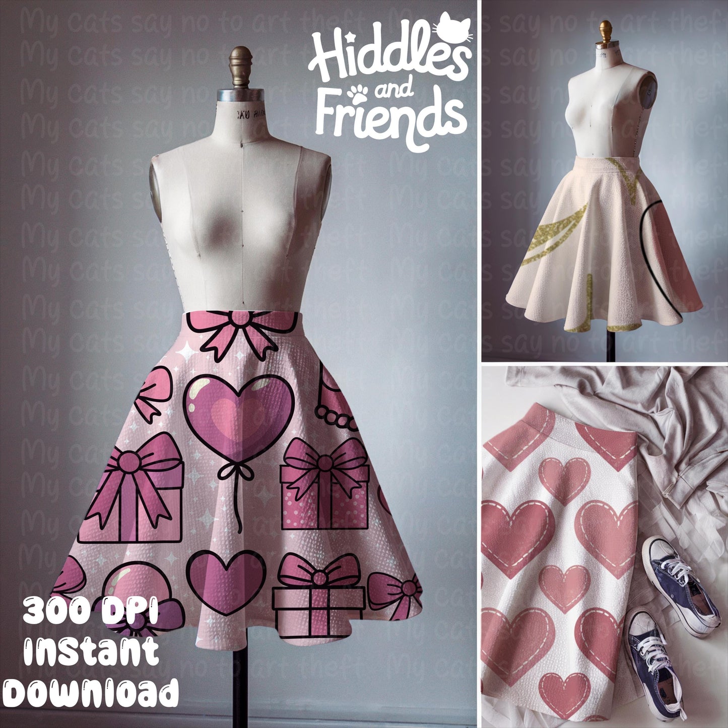 Skater Skirt Trio Mockup for Procreate