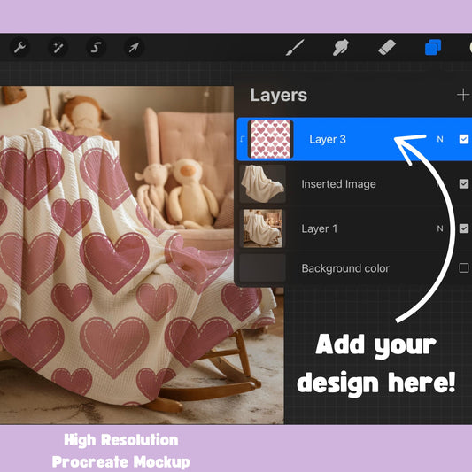 Nursery Blanket Mockup for Procreate