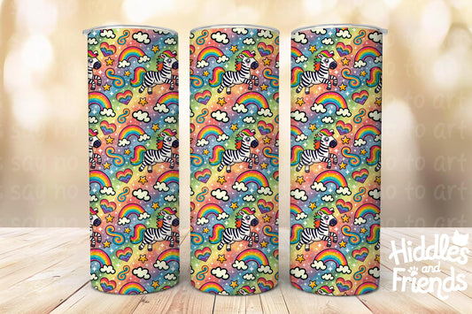 Rainbow Zebra Seamless Pattern - Chronic Illness