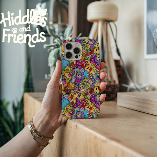 Nostalgia Usuki Dolls Collage Seamless Pattern