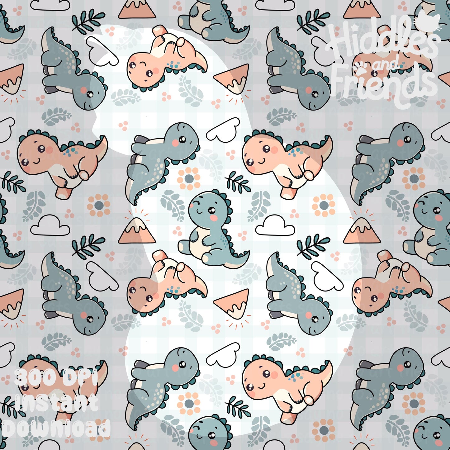 Dinosaurs Seamless Pattern