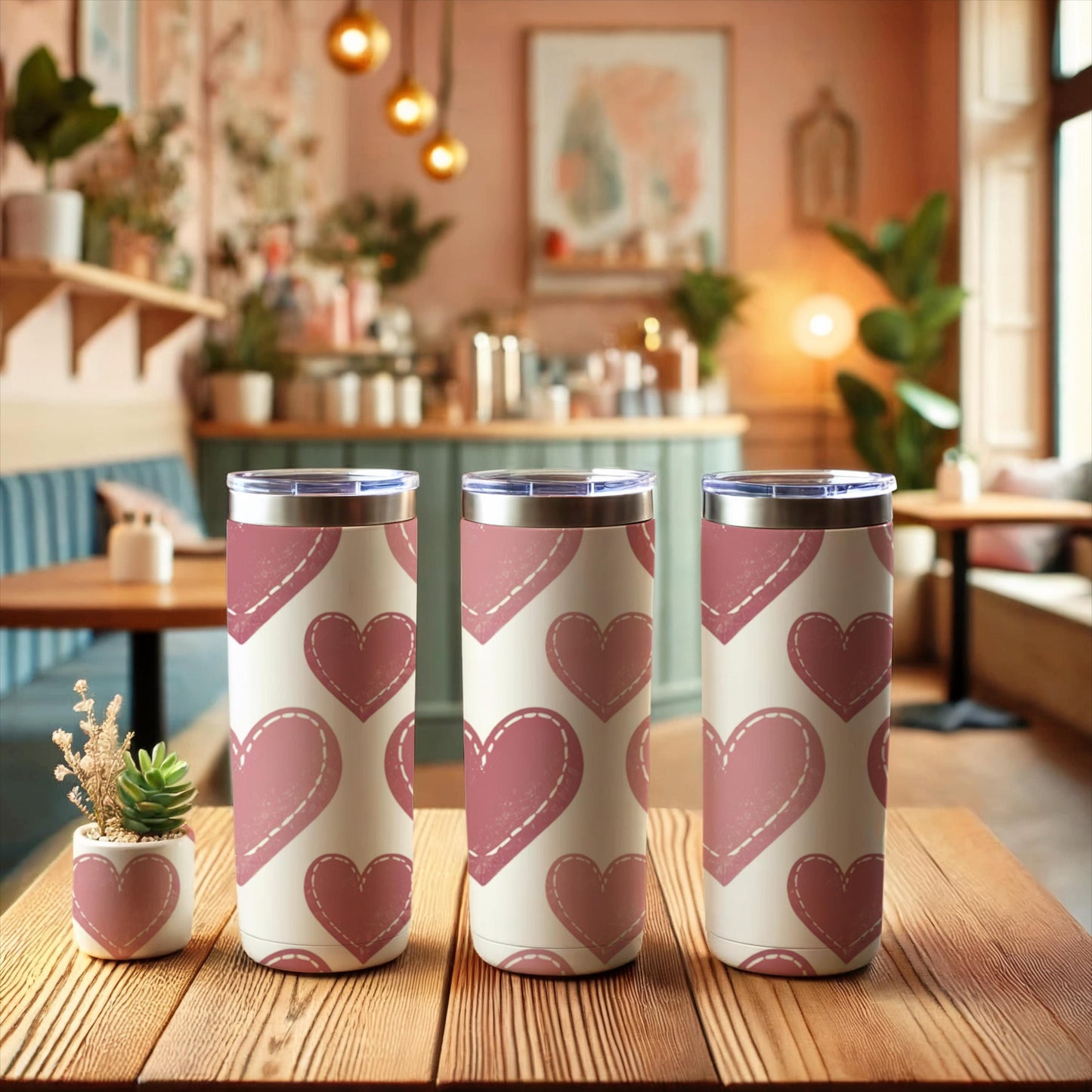 Three Tumblers and Planter Mockup for Procreate