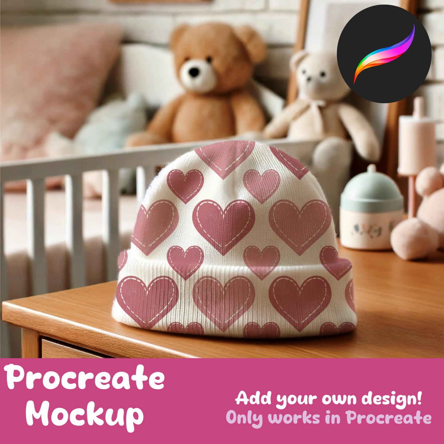 Baby Hat Mockup for Procreate
