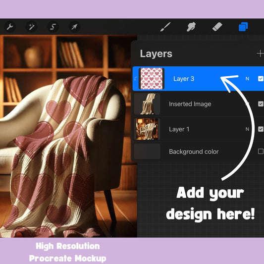 Blanket Mockup for Procreate