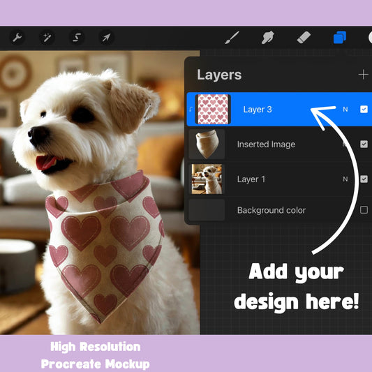 Dog Bandana Mockup for Procreate