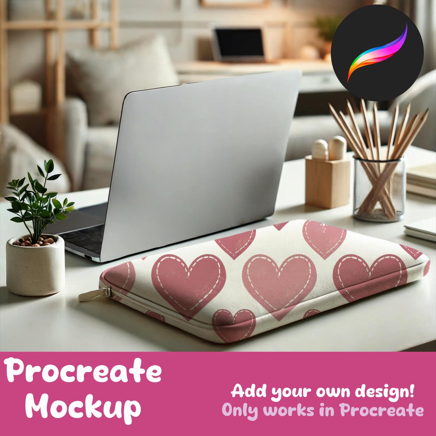Laptop Sleeve Mockup for Procreate