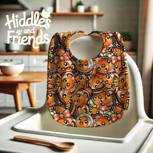 Clownfish Seamless Pattern Cute Cartoon Fish in Silly Hats