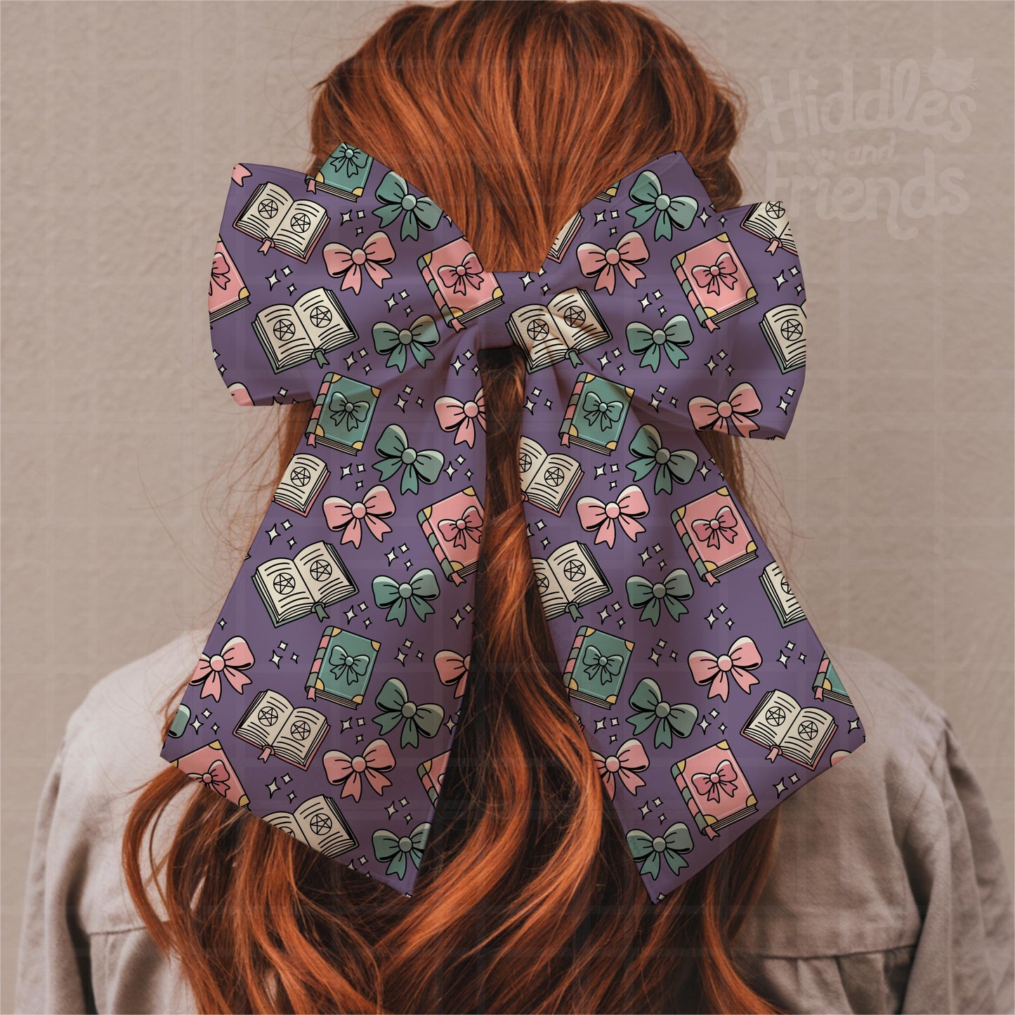 Bows and Books Seamless Pattern