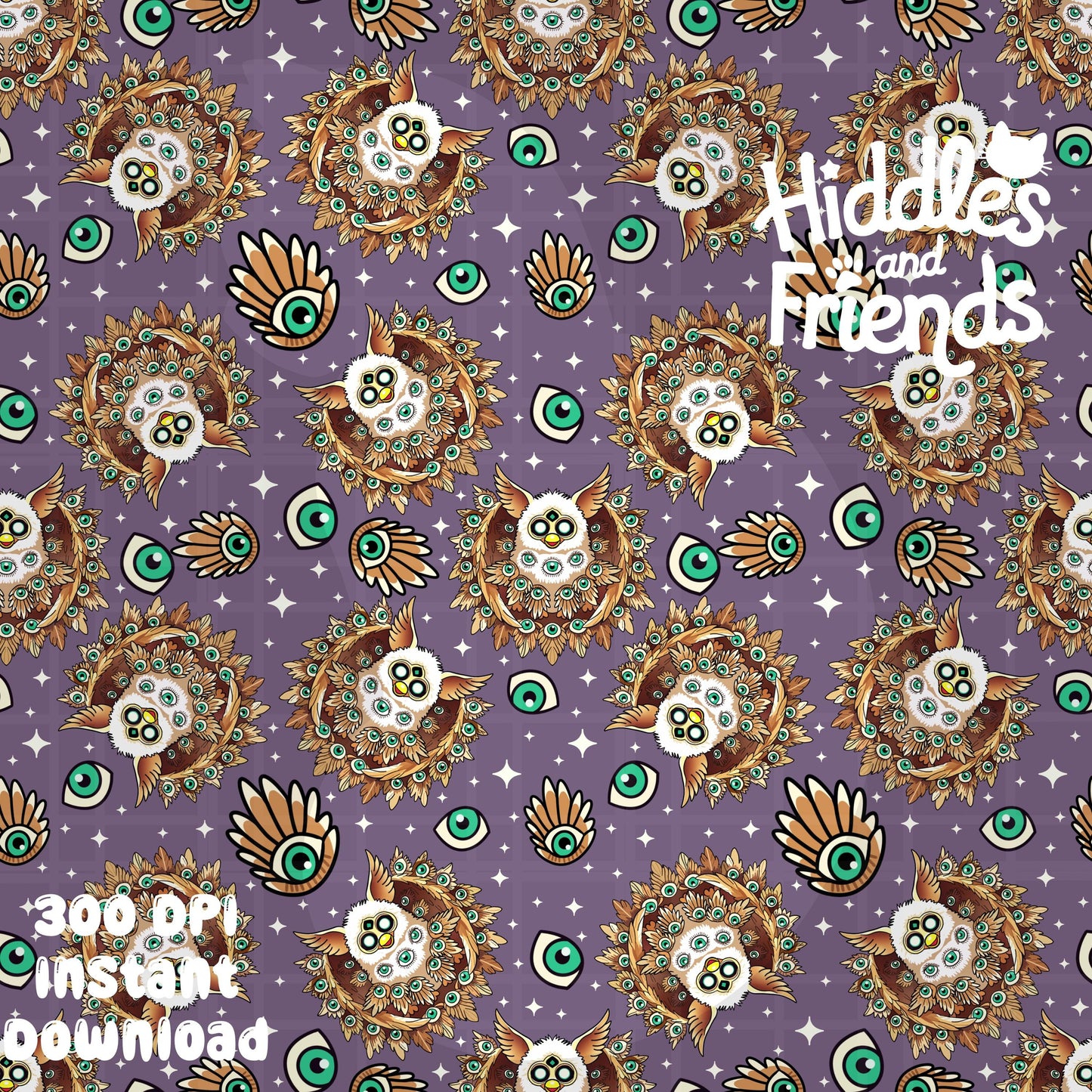 Purple Biblically Accurate Furby Angel Seamless File