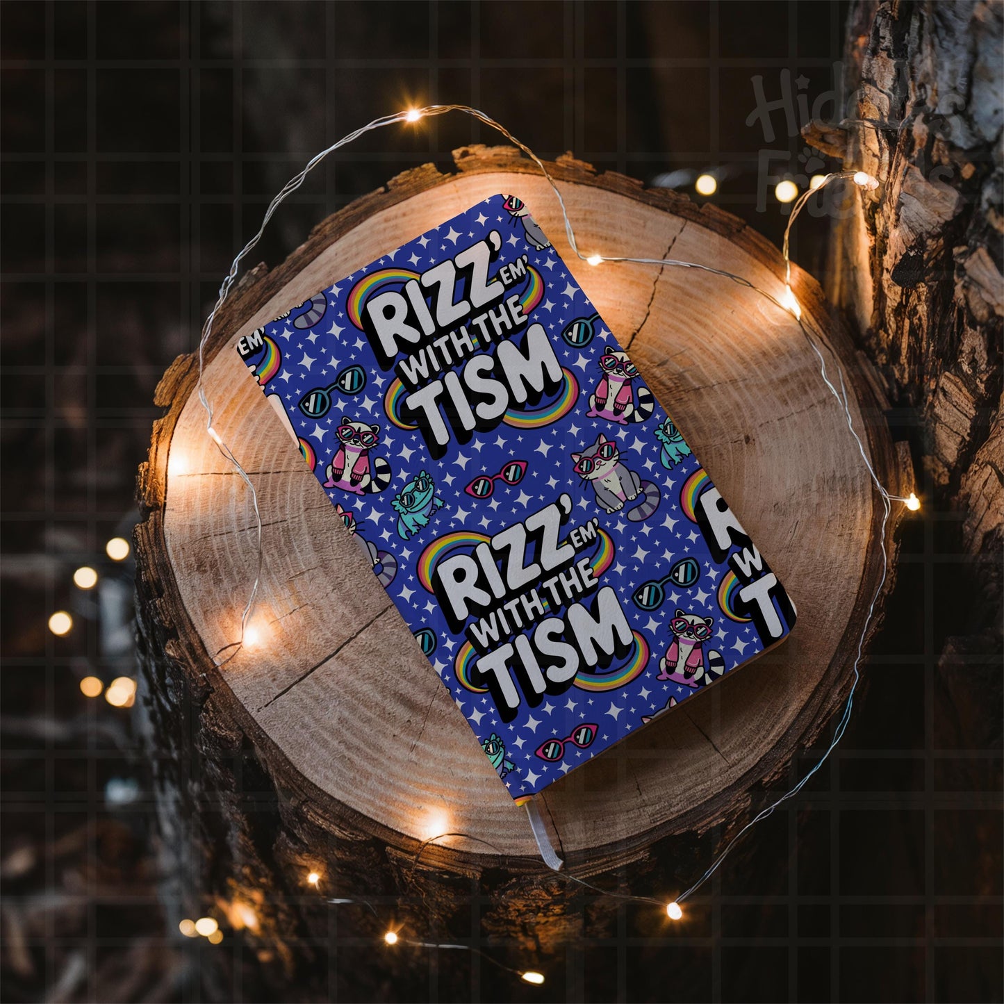 Rizz 'Em With The Tism Seamless Pattern - Blue
