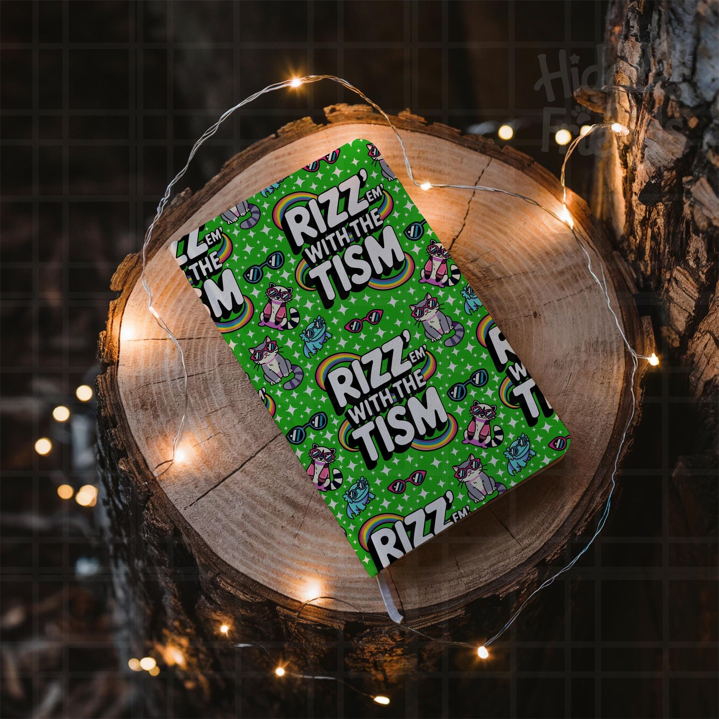 Rizz 'Em With The Tism Seamless Pattern -Green