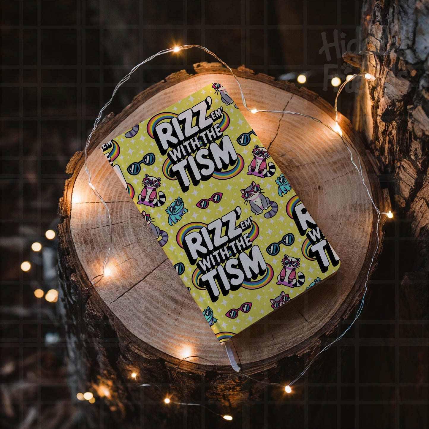 Rizz 'Em With The Tism Seamless Pattern - Yellow