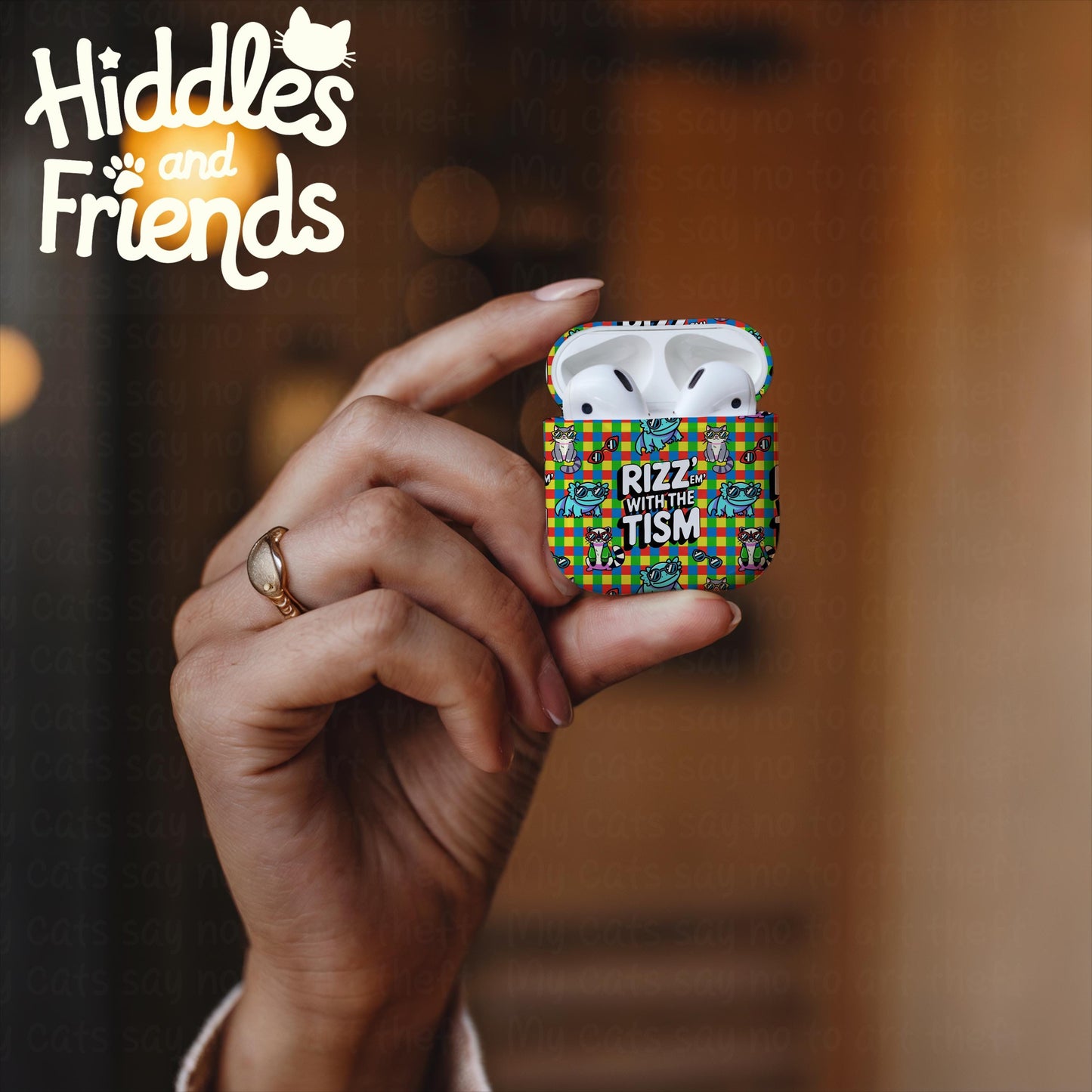 Rizz 'Em With The Tism Seamless Pattern -Non Rainbow