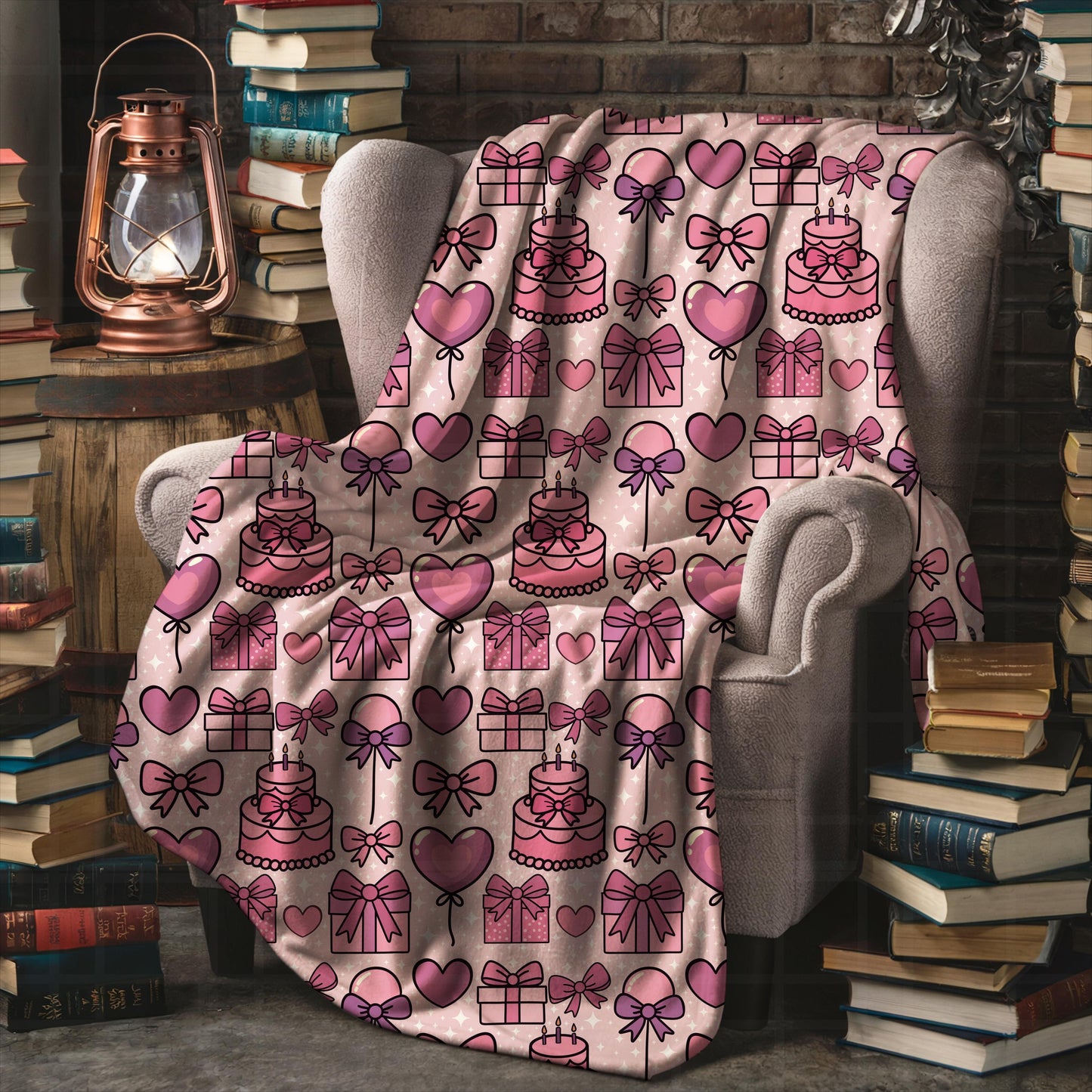 Pink Birthday Seamless Pattern