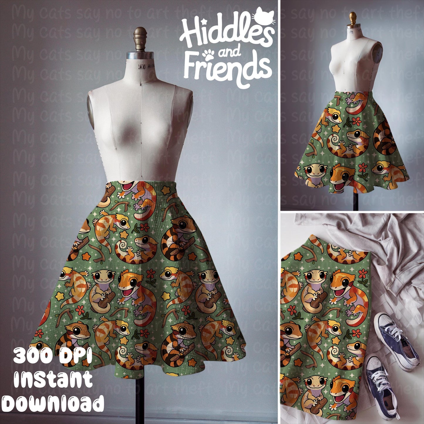 Skater Skirt Trio Mockup for Procreate