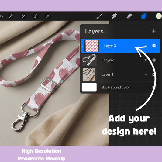 Lanyard Editable Procreate Mockup