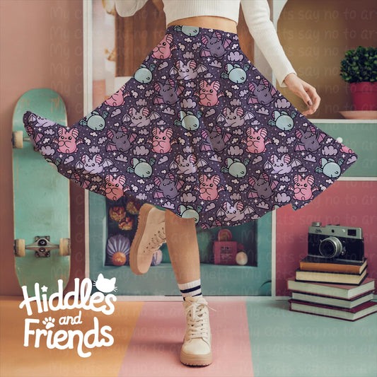 Purple Pastel Bats Seamless Pattern