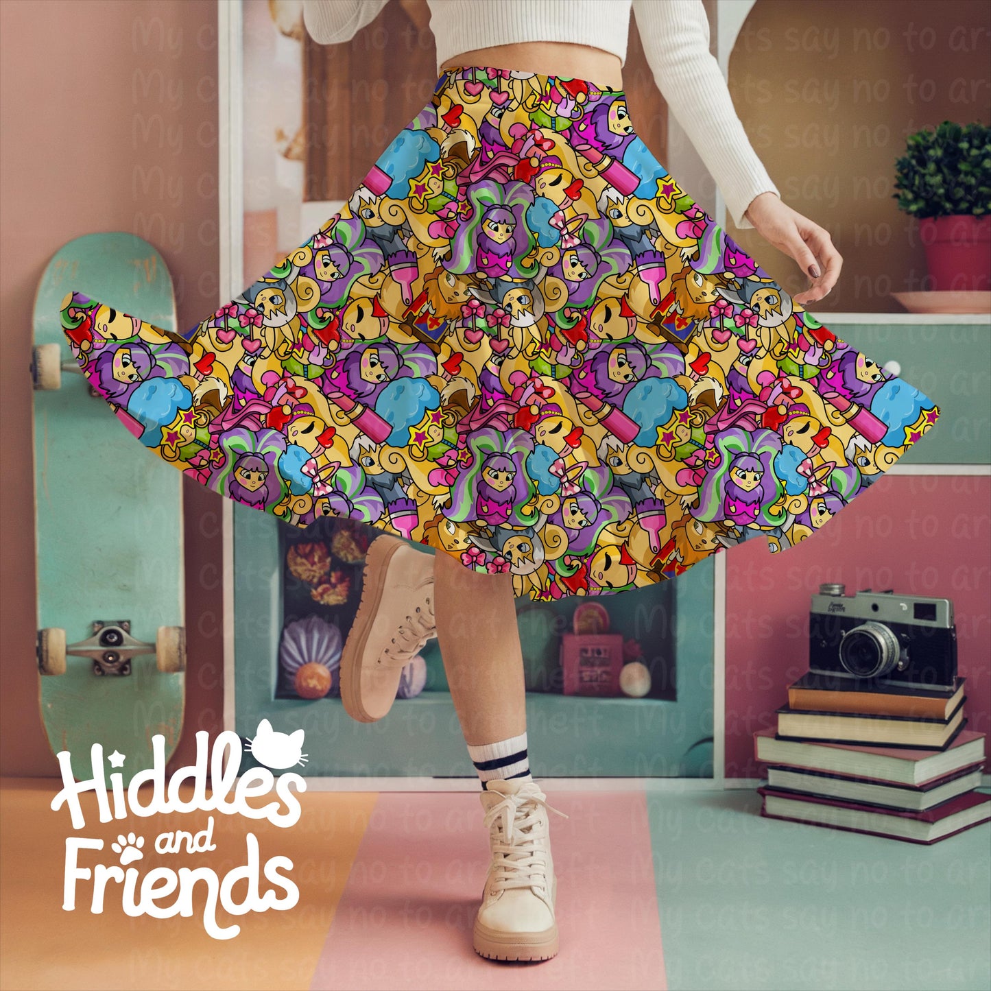 Nostalgia Usuki Dolls Collage Seamless Pattern