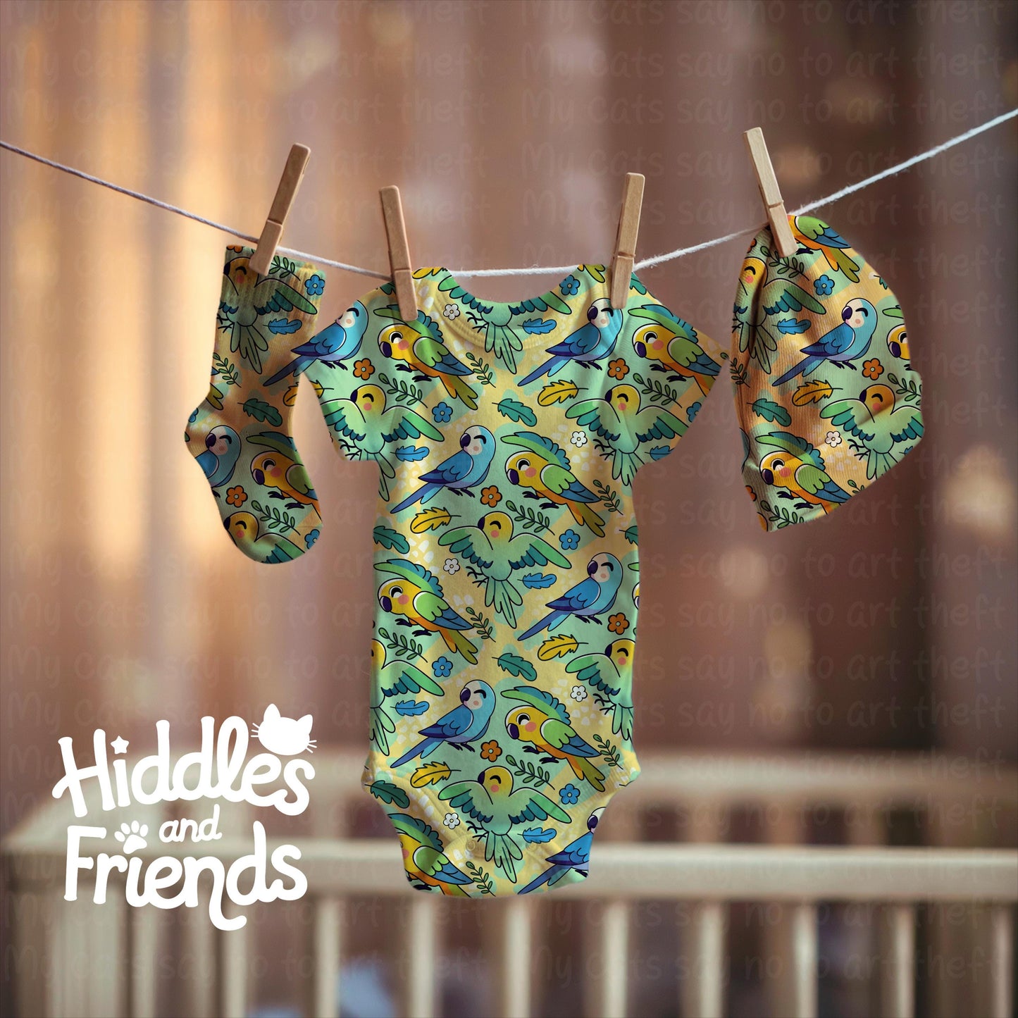Tropical Birds Seamless Pattern
