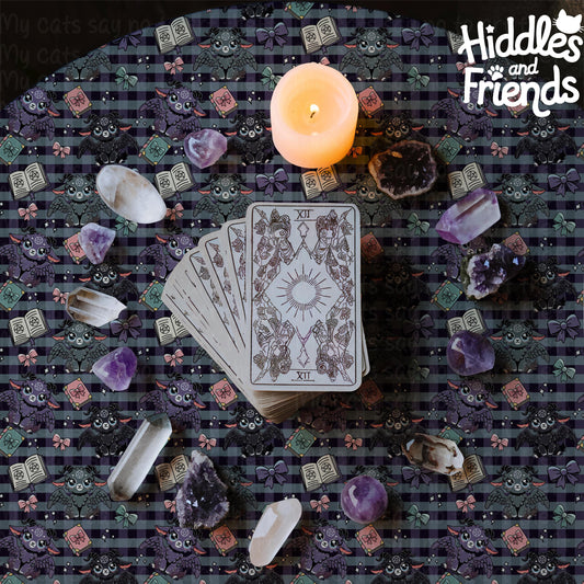 Cute Baphomet Spellbooks & Bows Seamless Pattern