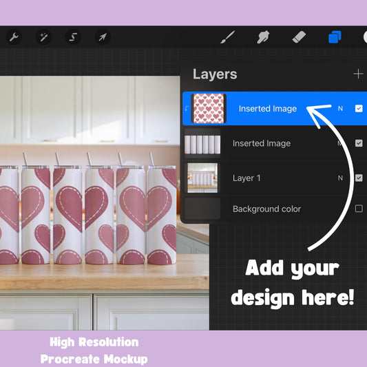 Six Tumblers Editable Procreate Mockup
