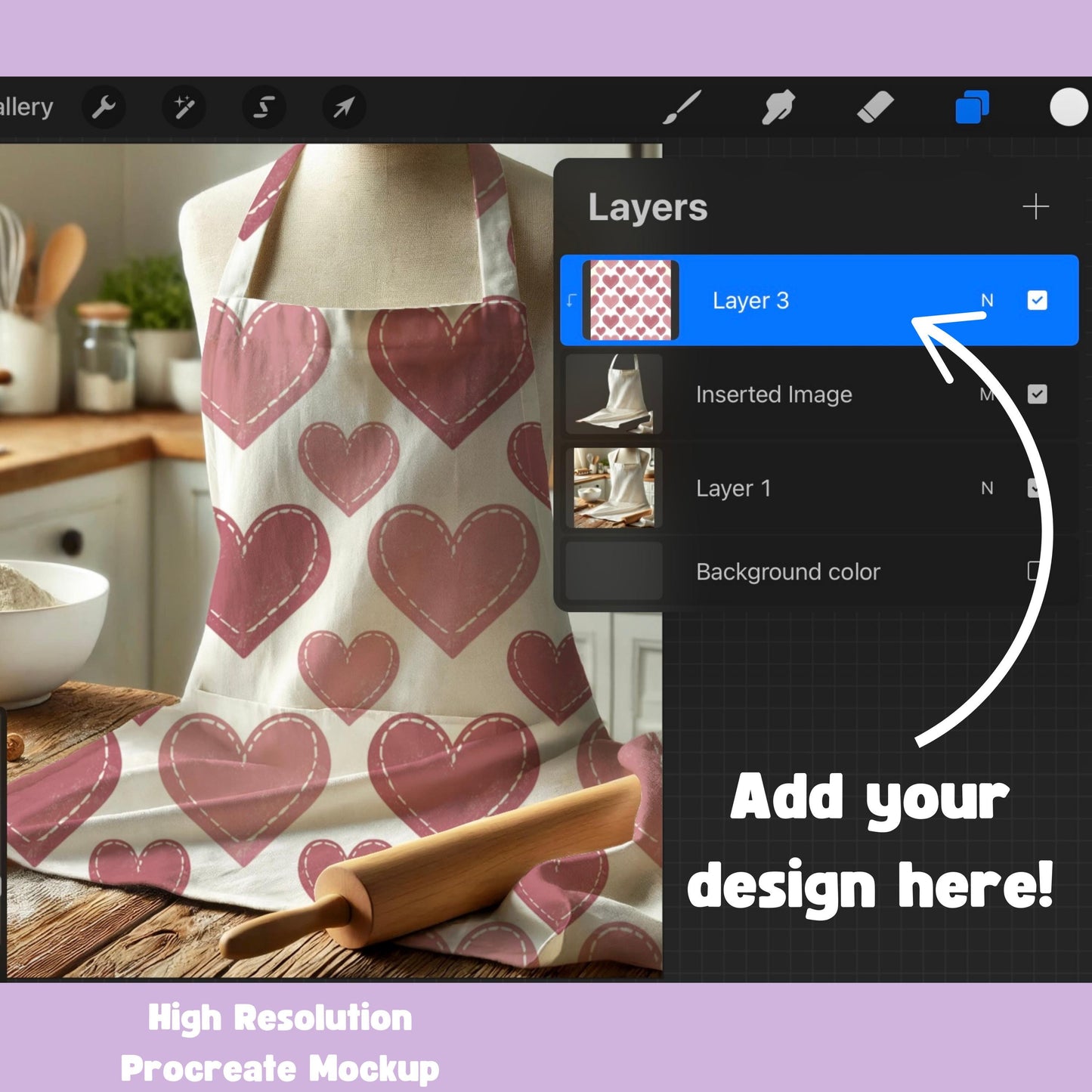 Apron Mockup for Procreate
