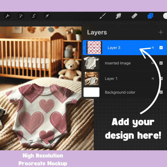Baby Bodysuit Mockup for Procreate